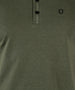 Men's Dark Olive Green Solid Mandarin Collar Slim Fit Half Sleeve Cotton T-Shirt