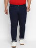 Plus Men's Dark Blue Regular Fit Denim Jeans Stretchable