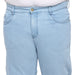 Plus Men's Ice Blue Regular Fit Solid Jeans Stretchable