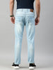 Men's Ice Blue Slim Fit Heavy Distressed/Torn Jeans