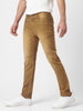 Men's Khaki Slim Fit Washed Jeans Stretchable