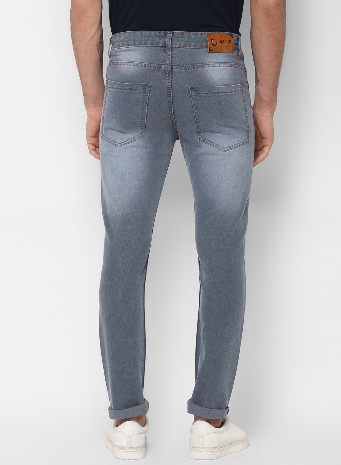 Men's Dark Grey Slim Fit Jeans Stretchable