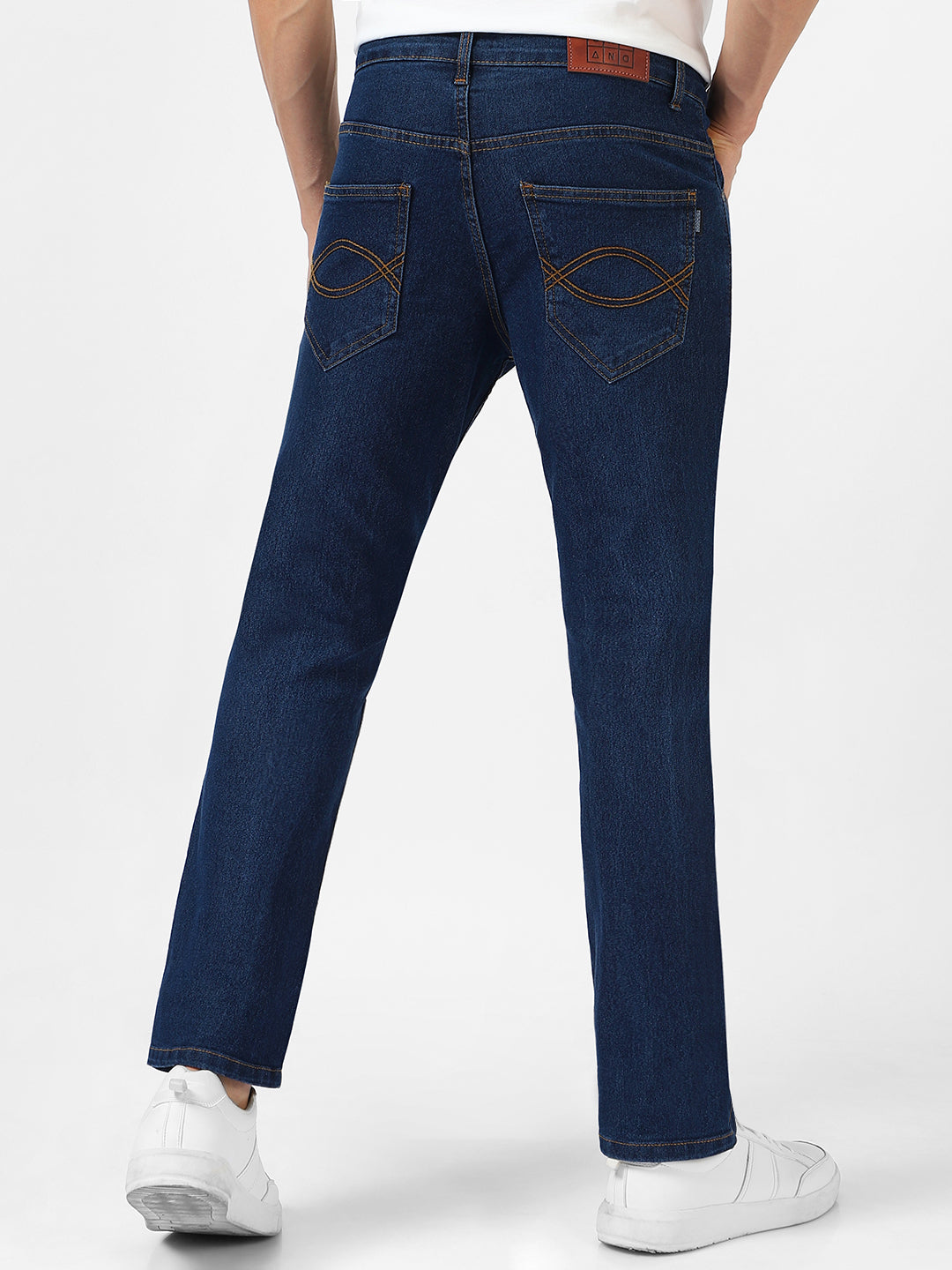 Men's Blue Washed Bootcut Jeans Stretchable