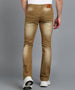 Men's Khaki Washed Bootcut Jeans Stretchable