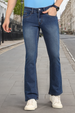 Men's Blue Washed Bootcut Jeans Stretchable