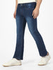 Men's Blue Washed Bootcut Jeans Stretchable