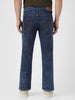 Men's Dark Blue Washed Bootcut Jeans Stretchable