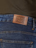 Men's Dark Blue Washed Bootcut Jeans Stretchable