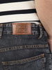 Men's Dark Grey Washed Bootcut Jeans Stretchable