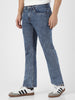 Men's Light Blue Washed Bootcut Jeans Stretchable