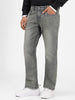 Men's Dark Grey Washed Bootcut Jeans Stretchable