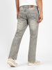 Men's Light Grey Washed Bootcut Jeans Stretchable