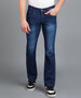 Men's Blue Washed Bootcut Jeans Stretchable