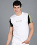 Men's White, Olive, Black Cotton Color-Block Slim Fit Half Sleeve T-Shirt