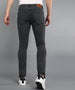 Men's Carbon Grey Regular Fit Washed Jeans Stretchable