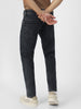 Men's Carbon Grey Regular Fit Washed Jeans Stretchable