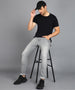 Men's Ice Grey Regular Fit Washed Jeans Stretchable