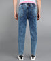 Men's Blue Regular Fit Washed Jogger Jeans Stretchable