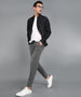 Men's Light Grey Regular Fit Washed Jogger Jeans Stretchable