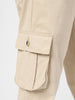 Urbano Fashion Men's Cream Regular Fit Solid Cargo Chino Pant with 6 Pockets