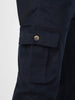 Urbano Fashion Men's Navy Blue Regular Fit Solid Cargo Chino Pant with 6 Pockets