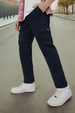 Urbano Fashion Men's Navy Blue Regular Fit Solid Cargo Chino Pant with 6 Pockets