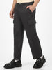 Men's Steel Grey Loose Baggy Fit Solid Cargo Chino Pant with 6 Pockets Non-Stretchable