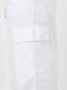 Urbano Fashion Men's White Loose Baggy Fit Solid Cargo Chino Pant with 6 Pockets Non-Stretchable