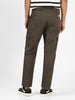 Men's Dark Olive Regular Fit Solid Cargo Chino Pant with 6 Pockets