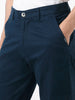 Urbano Fashion Men's Navy Regular Fit Solid Cargo Chino Pant with 6 Pockets Stretchable