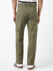 Urbano Fashion Men's Olive Regular Fit Solid Cargo Chino Pant with 6 Pockets Stretchable