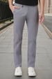 Men's Light Blue Cotton Slim Fit Casual Chinos Trousers Stretch