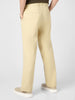 Men's Beige Loose Baggy Fit Solid Chino Trousers Non-Stretchable