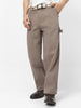 Men's Grey Loose Baggy Fit Solid Carpenter Trouser Pant with 5 Pockets Non-Stretchable