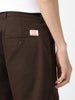 Men's Chocolate Brown Cotton Regular Fit Casual Chinos Trousers Stretch