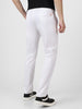 Men's White Cotton Slim Fit Casual Chinos Trousers