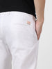 Men's White Cotton Slim Fit Casual Chinos Trousers