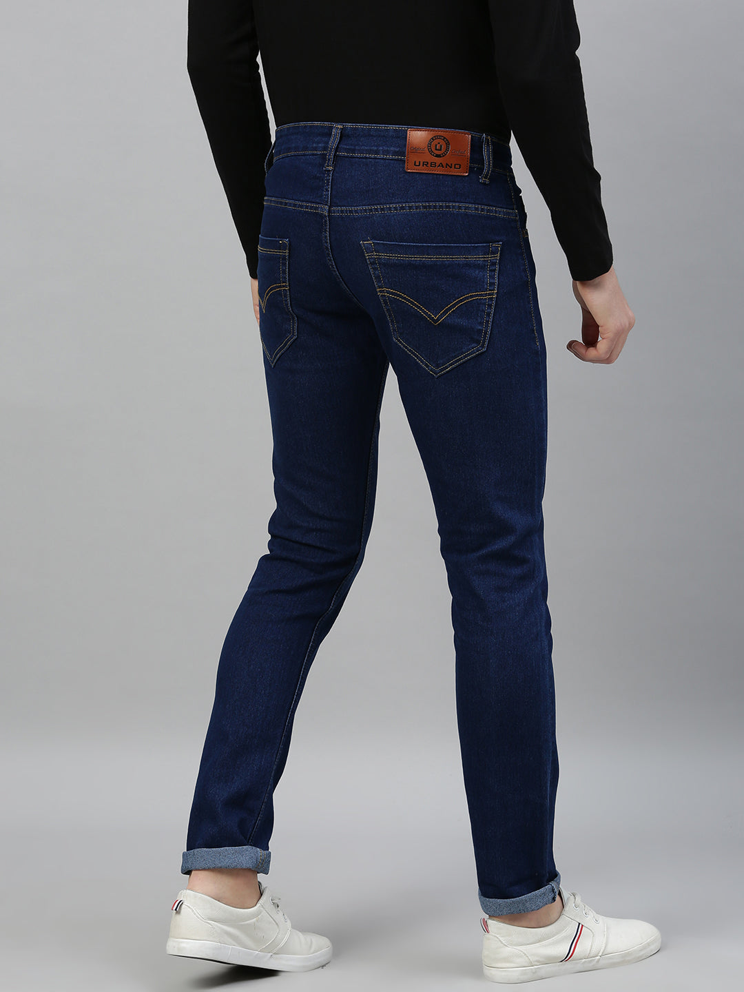 Men's Dark Blue Slim Fit Denim Jeans Stretchable