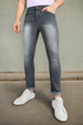 Men's Grey Slim Fit Stretchable Jeans