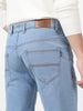 Men's Ice Blue Slim Fit Washed Jeans Stretchable