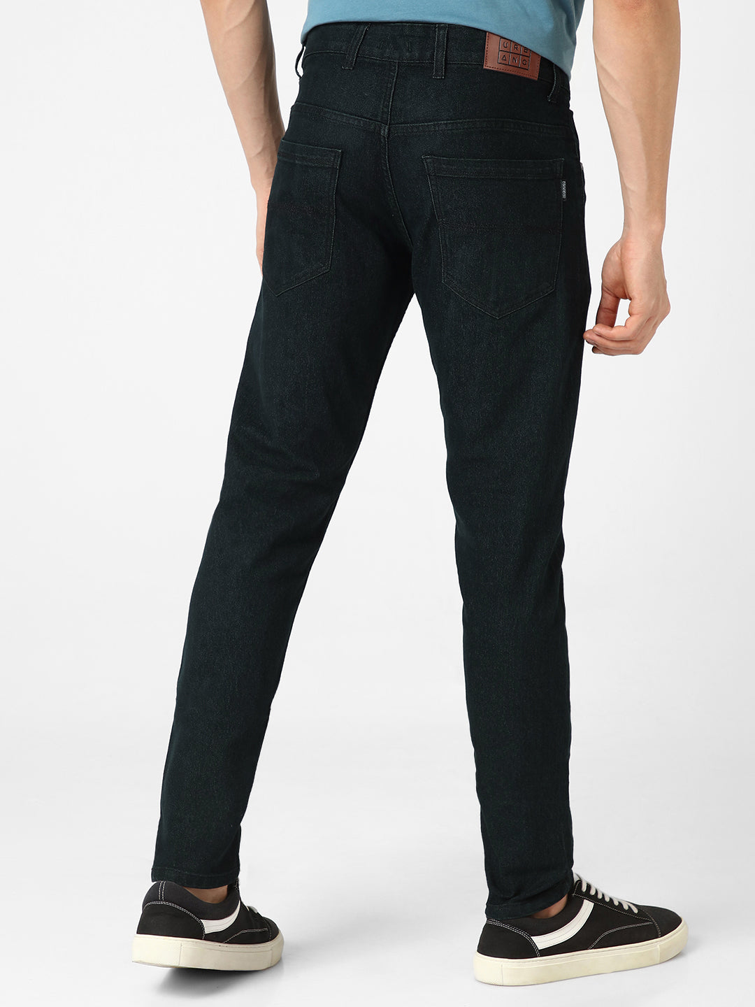 Men's Green Slim Fit Stretchable Jeans