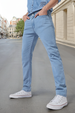 Men's Ice Blue Slim Fit Stretchable Jeans