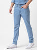 Men's Ice Blue Slim Fit Stretchable Jeans