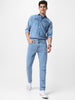 Men's Ice Blue Slim Fit Stretchable Jeans