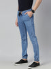 Men's Light Blue Slim Fit Washed Jogger Jeans Stretchable