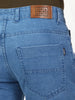 Men's Light Blue Regular Fit Washed Stretchable Jeans