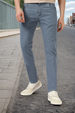 Men's Light Grey Slim Fit Denim Jeans Stretchable