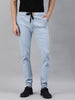 Men's Ice Blue Slim Fit Washed Jogger Jeans Stretchable