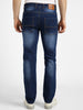 Men's Blue Regular Fit Washed Jeans Stretchable