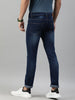 Men's Dark Blue Slim Fit Washed Jeans Stretchable